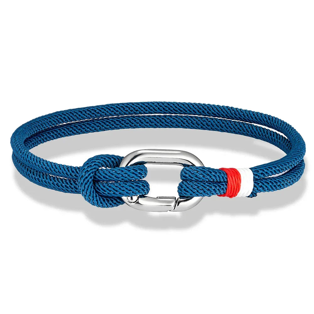 Bracelet nautique en corde tressée avec nœud pour homme ou femme