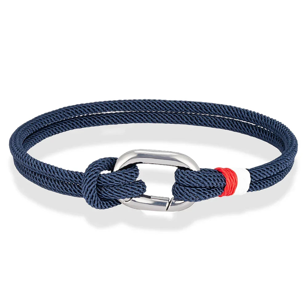 Pulsera náutica de cuerda trenzada con nudo para hombre o mujer 
