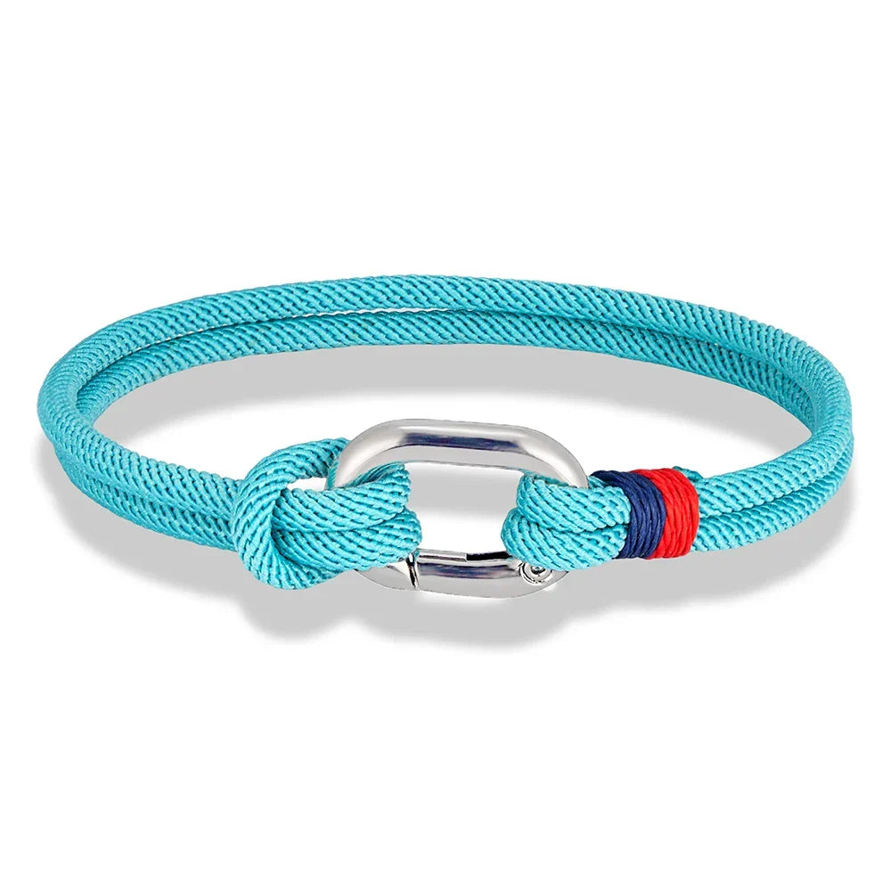 Pulsera náutica de cuerda trenzada con nudo para hombre o mujer 