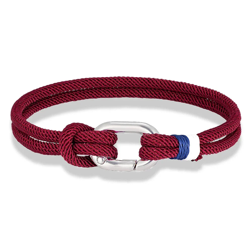 Pulsera náutica de cuerda trenzada con nudo para hombre o mujer 