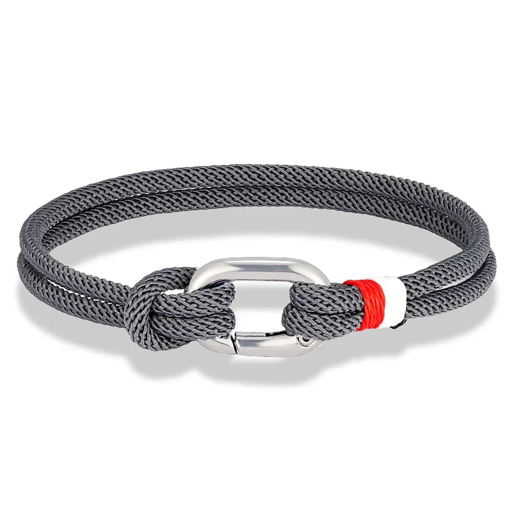 Pulsera náutica de cuerda trenzada con nudo para hombre o mujer 