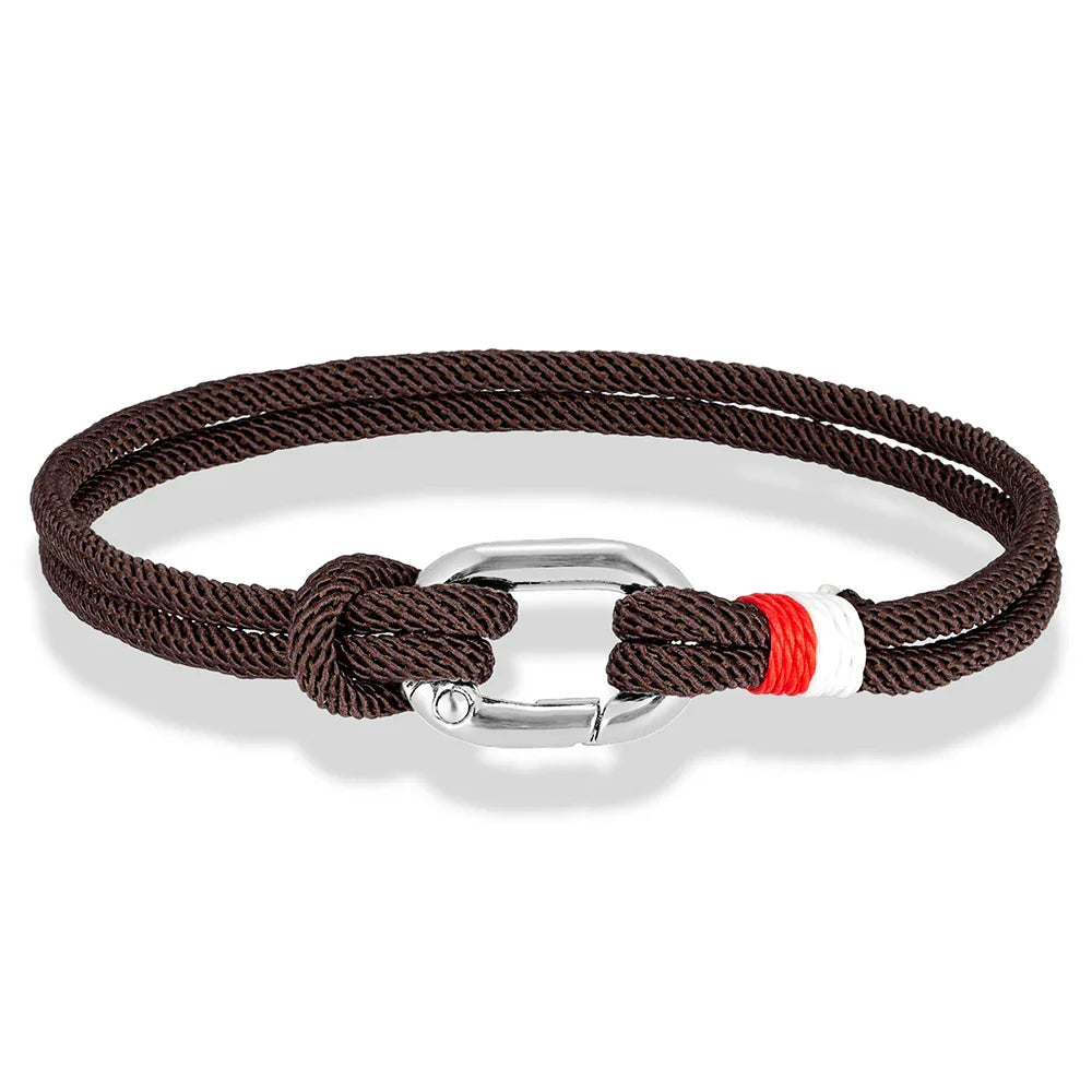 Pulsera náutica de cuerda trenzada con nudo para hombre o mujer 