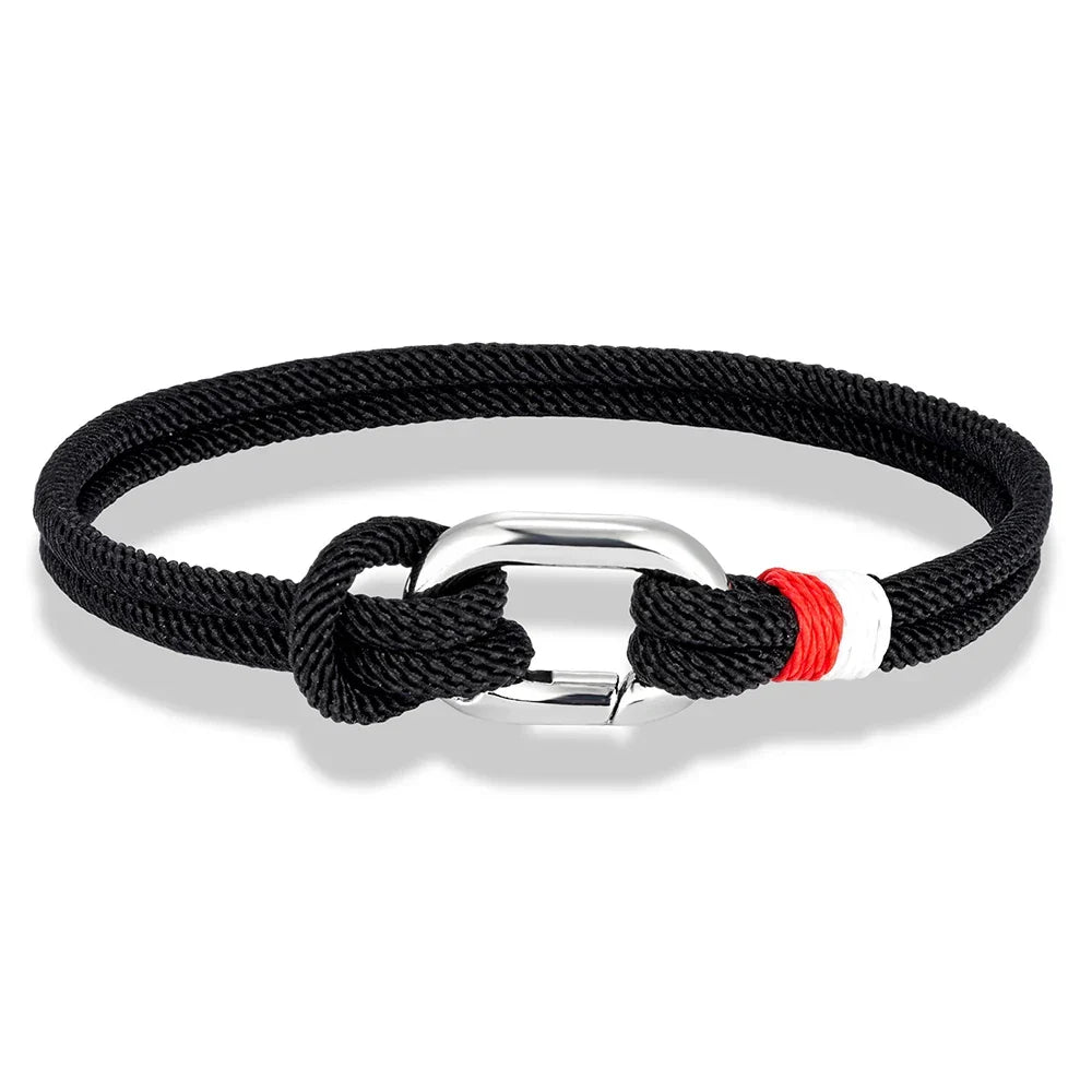 Pulsera náutica de cuerda trenzada con nudo para hombre o mujer 