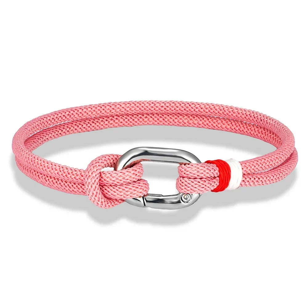 Pulsera náutica de cuerda trenzada con nudo para hombre o mujer 