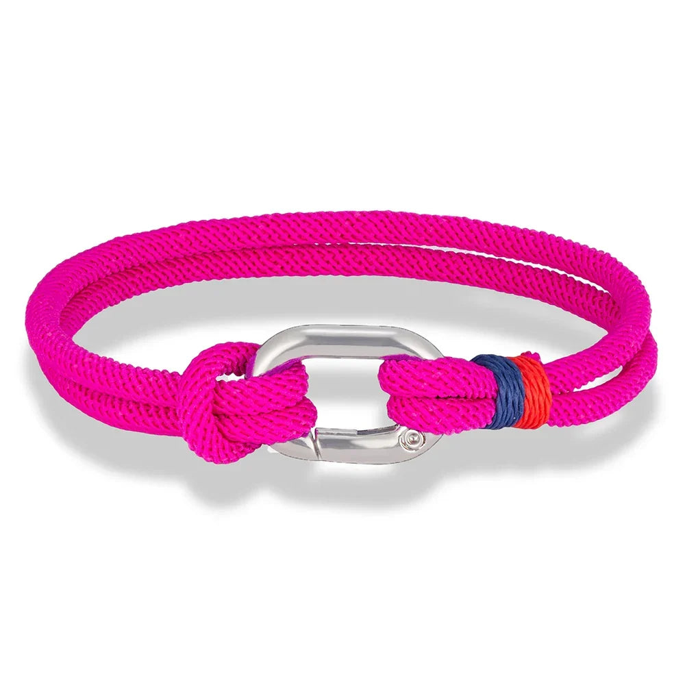 Pulsera náutica de cuerda trenzada con nudo para hombre o mujer 