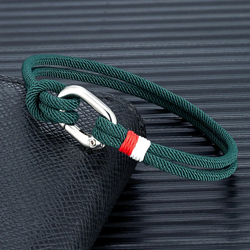 Pulsera náutica de cuerda trenzada con nudo para hombre o mujer 