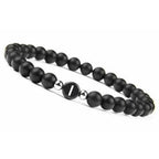 Black initial letter bracelet