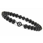 Bracelet noir initiale o