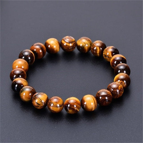 Tiger Eye Chain Bracelet for Men and Women Protection Against Negative Energies, Relaxation, Stress Reduction