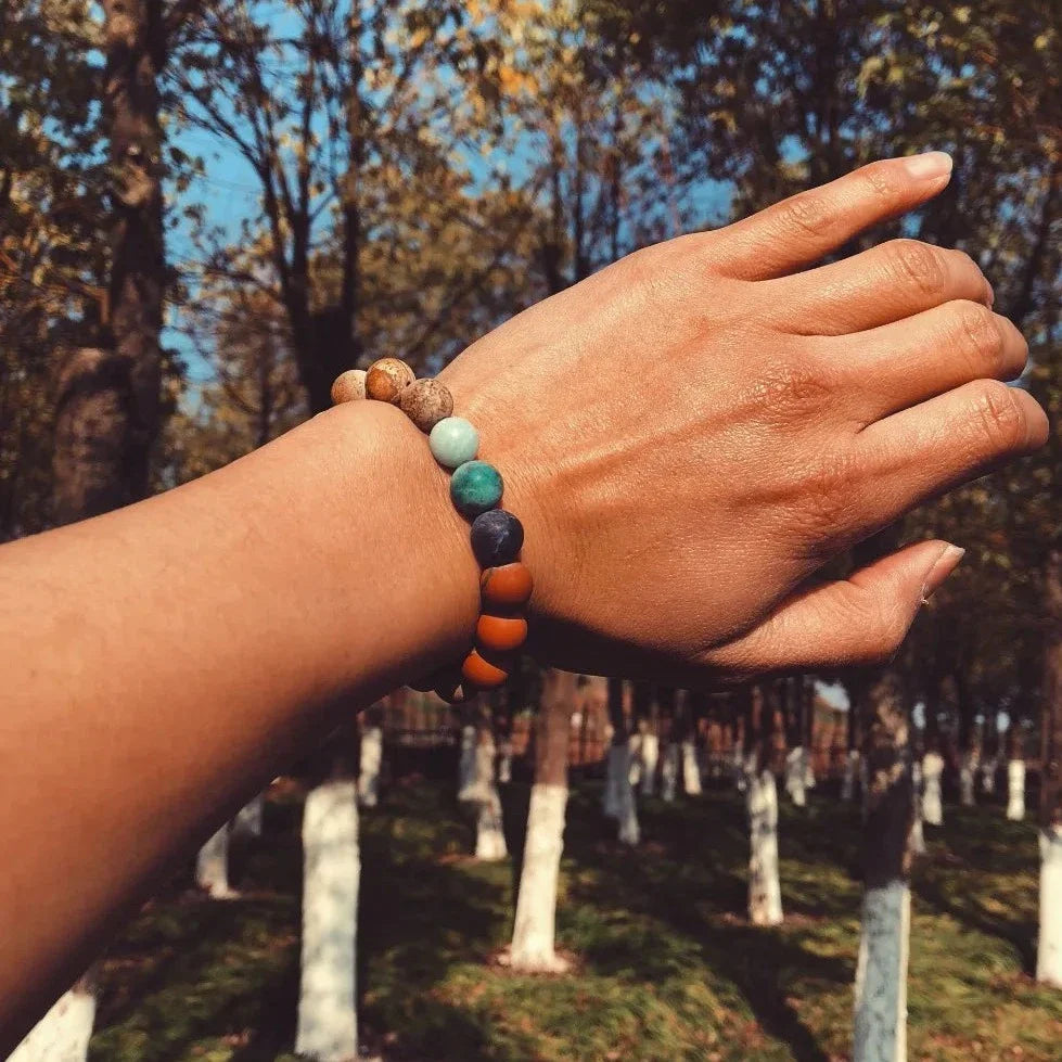 Pulsera de Perlas Planetas Sistema Solar 7 Chakras