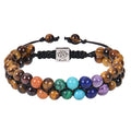 Pulsera Piedra 7 Chakras Ojo de Tigre