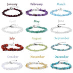 Men's Women's Birthstone Bracelet Natural Stone