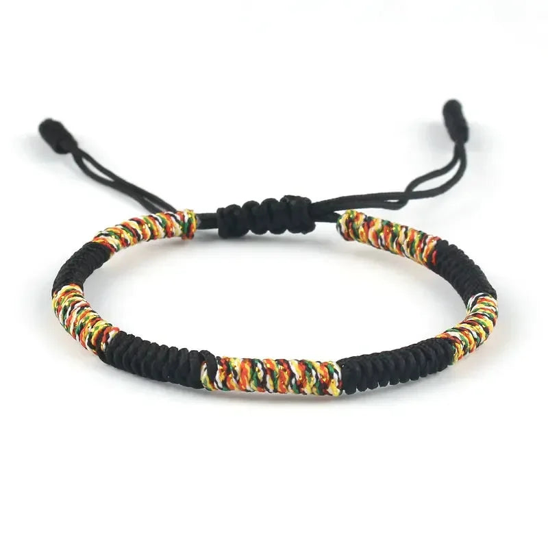 Tibetan Buddhist ID Bracelet with Cord