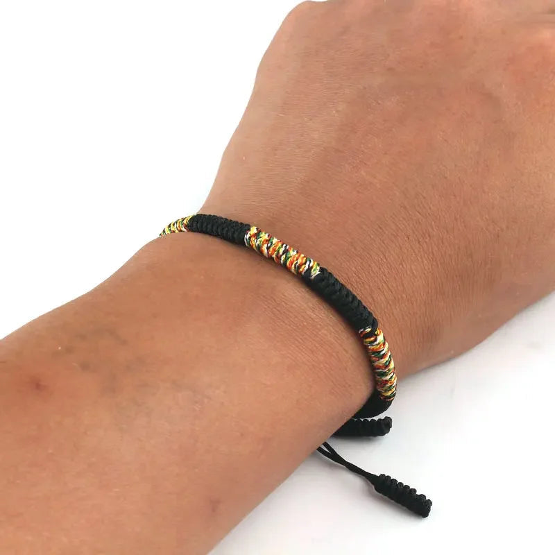 Tibetan Buddhist ID Bracelet with Cord