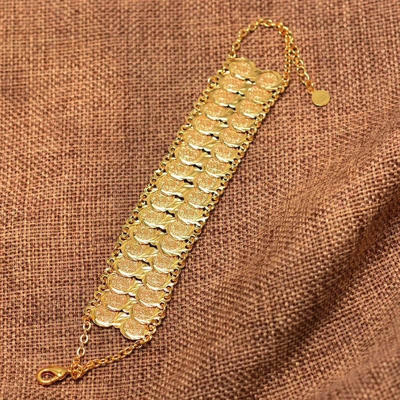 Bracelet pour femme arabe musulman islam or double