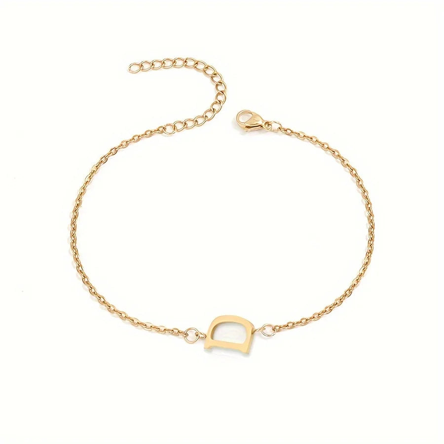 Bracelet Personnalisé pour Femme avec Initiale Or d