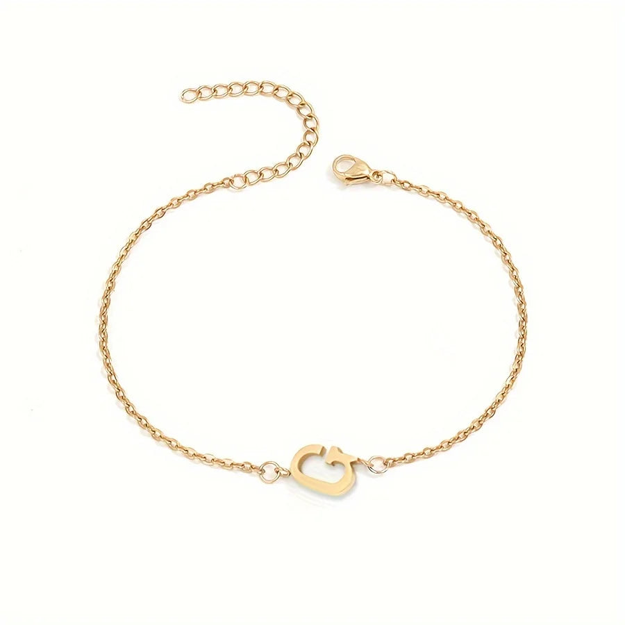 Bracelet Personnalisé pour Femme avec Initiale Or g