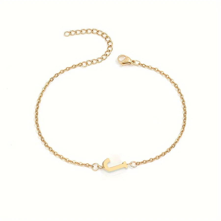 Bracelet Personnalisé pour Femme avec Initiale Or j
