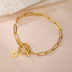 Bracelet pour femme avec pendentif de l'étoile de David symbole juif or