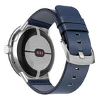 Bracelet pour Google Pixel Watch en cuir marron 1, 2, 3, 41mm 45mm bleu