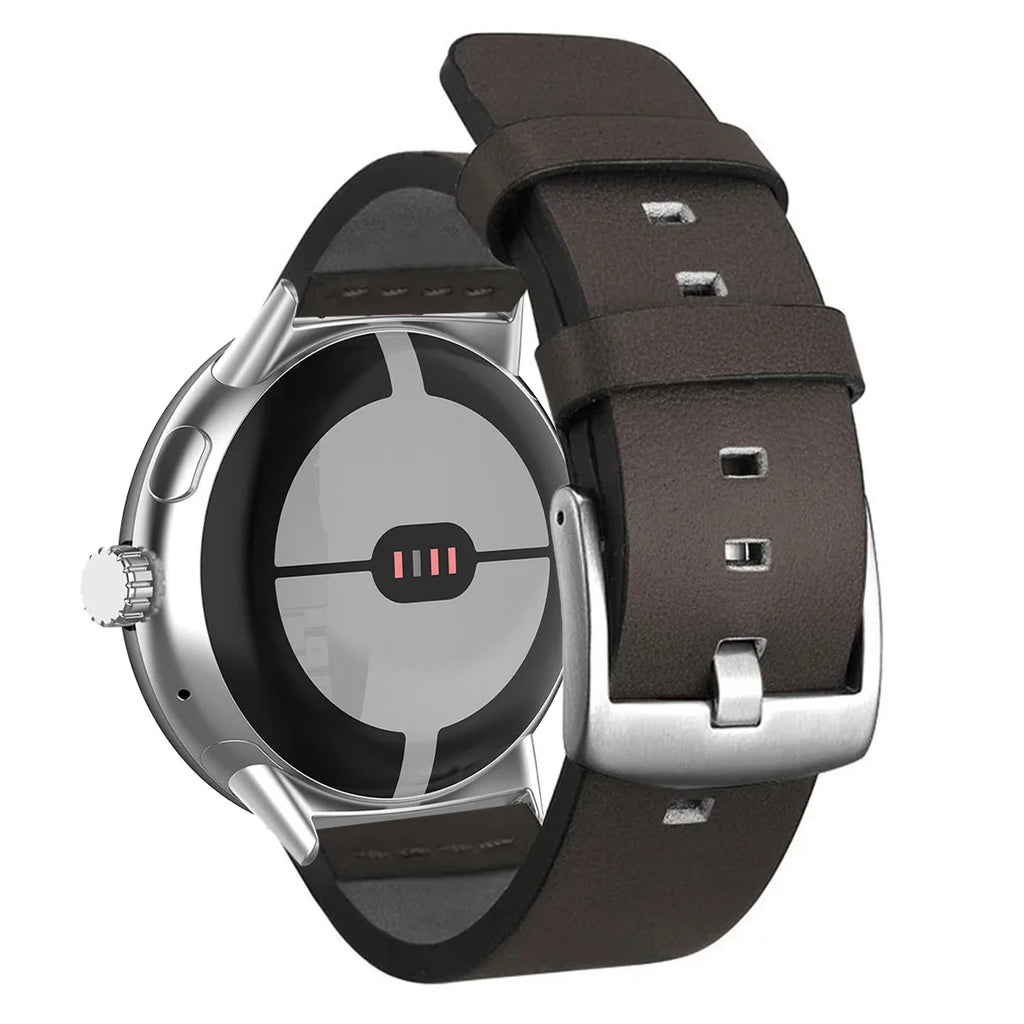 Bracelet pour Google Pixel Watch en cuir marron 1, 2, 3, 41mm 45mm marron