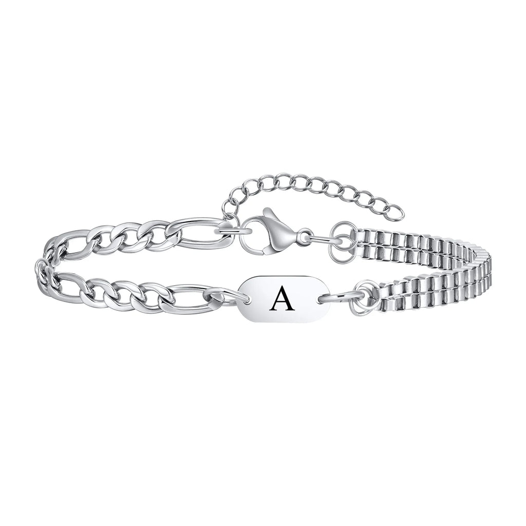 Bracelet homme initiale a
