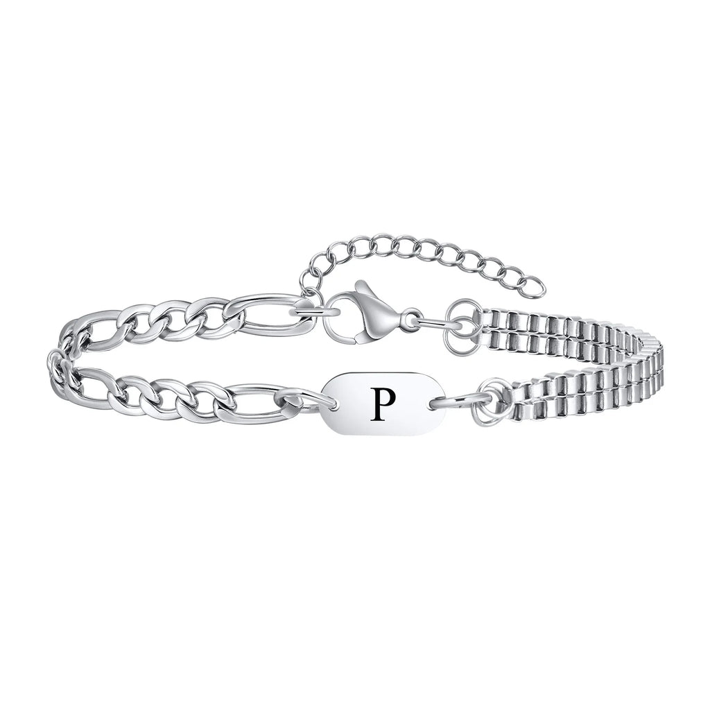 Bracelet homme initiale p