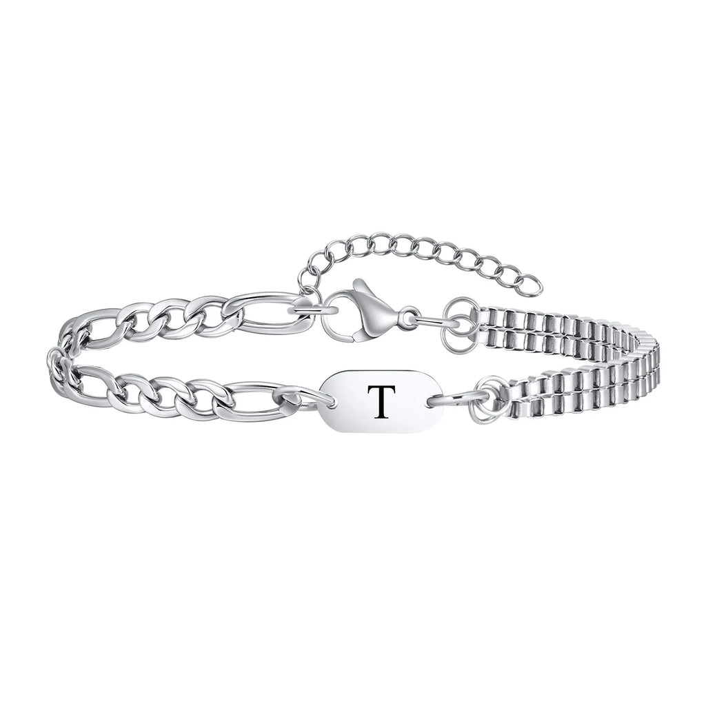 Pulsera para hombre inicial - letra 