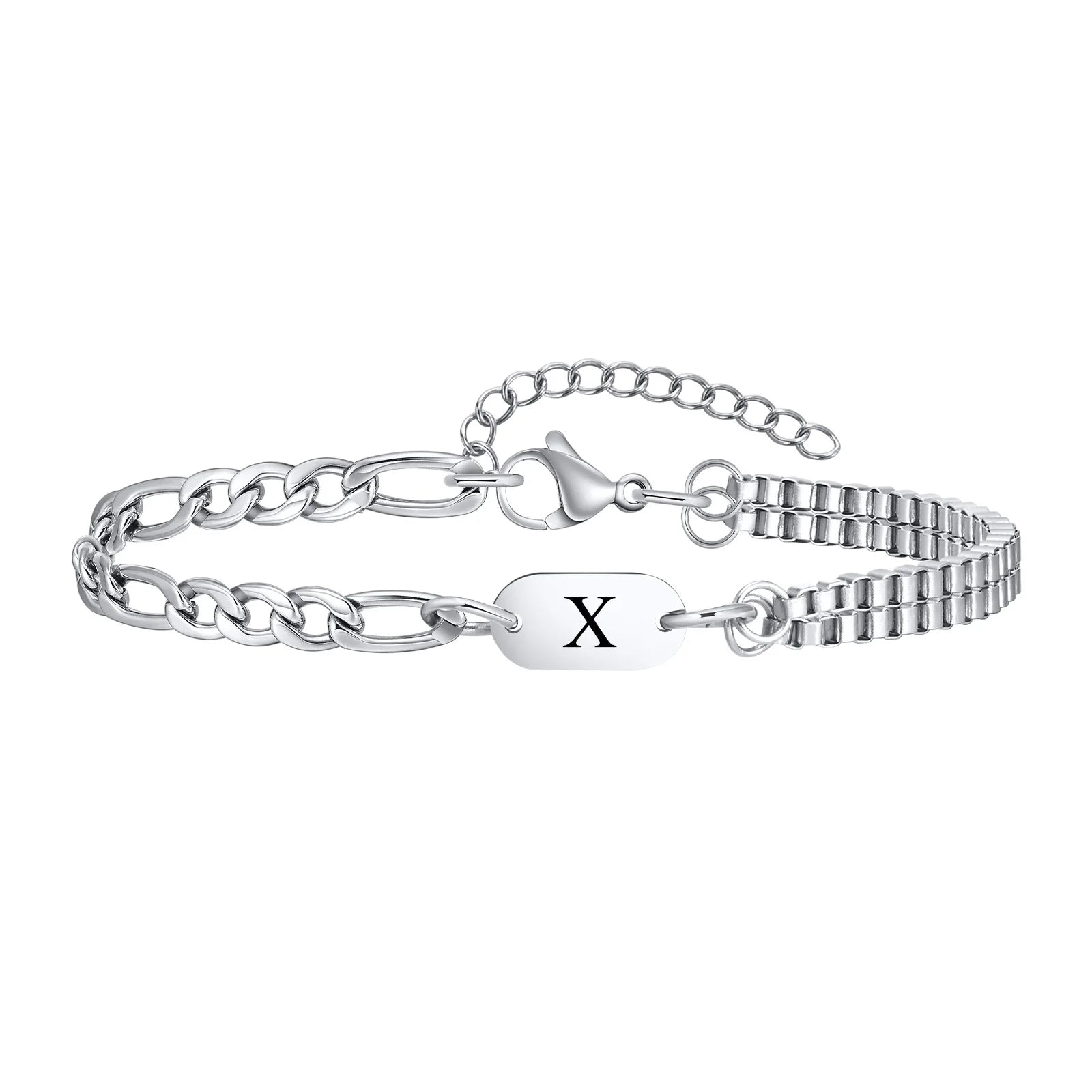 Bracelet homme initiale x