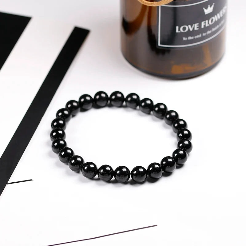 Bracelet "Rempart" en Tourmaline Noire
