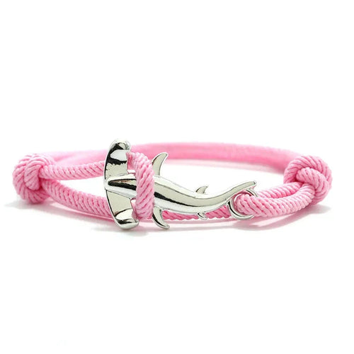 Hammerhead Shark Bracelet silver and rose