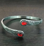 Retro Water Drop Curb Chain Bracelet Red