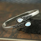 Retro Water Drop Curb Chain Bracelet Blue
