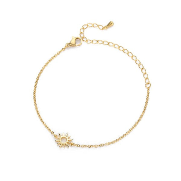 Women's Sun Chain Bracelet Star gold