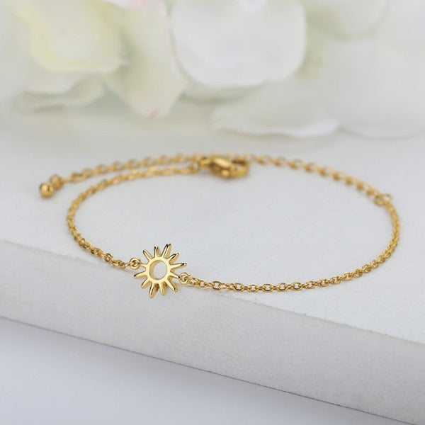 Women's Sun Chain Bracelet Star gold