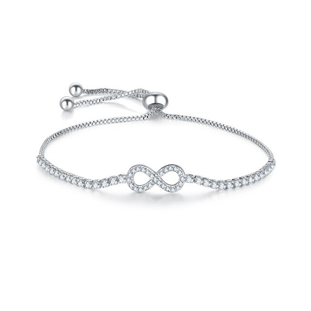 Infinity Symbol Silver Bracelet