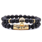 Bracelet Tête de Mort Femme or