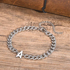 Twisted initial letter bracelet
