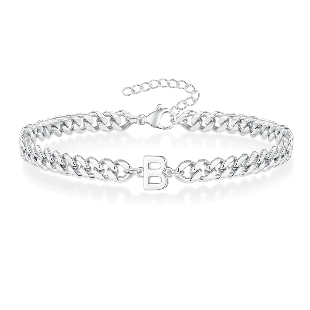 Twisted initial letter bracelet