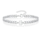Twisted initial letter bracelet