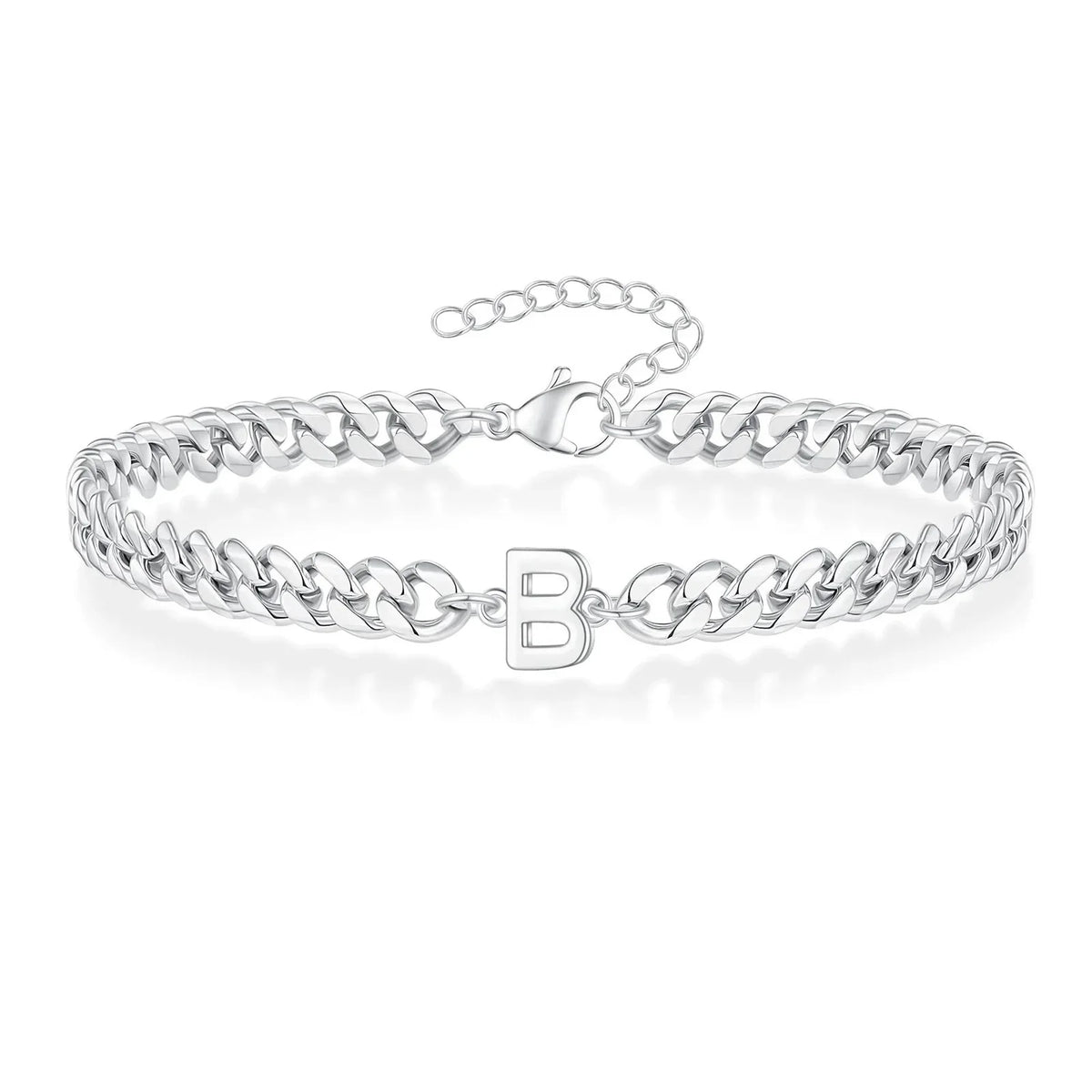 Twisted initial letter bracelet