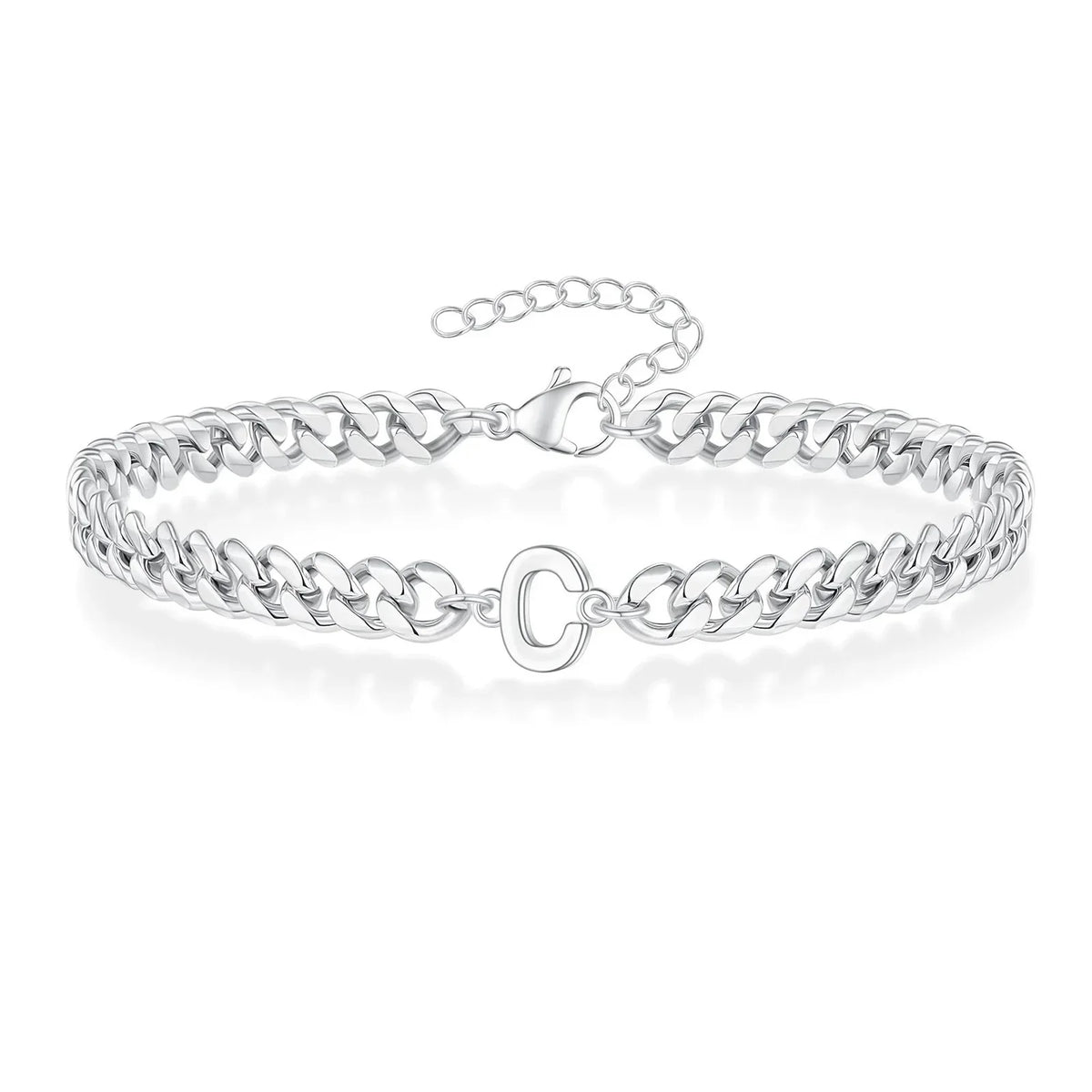 Twisted initial letter bracelet