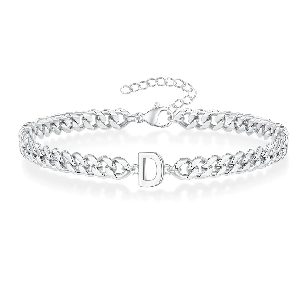 Twisted initial letter bracelet