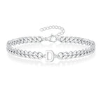 Twisted initial letter bracelet