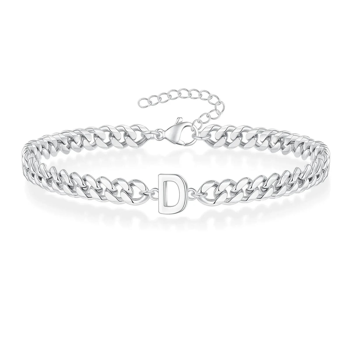 Twisted initial letter bracelet