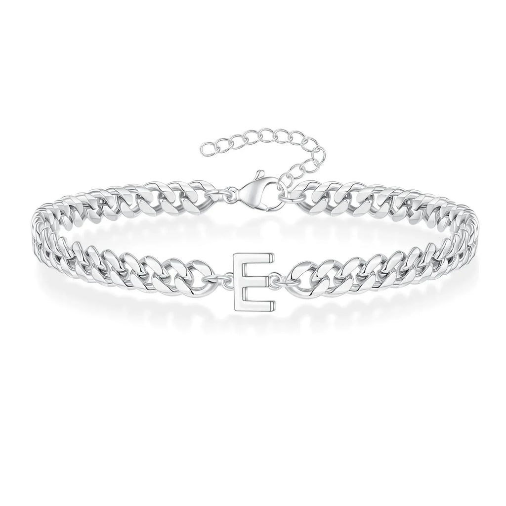 Twisted initial letter bracelet
