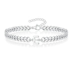 Twisted initial letter bracelet