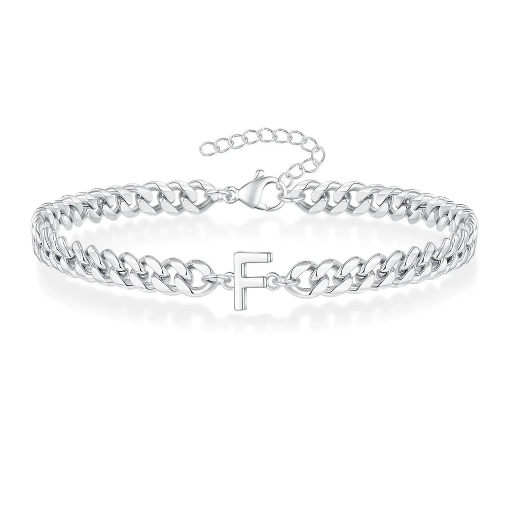 Twisted initial letter bracelet