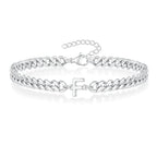 Twisted initial letter bracelet