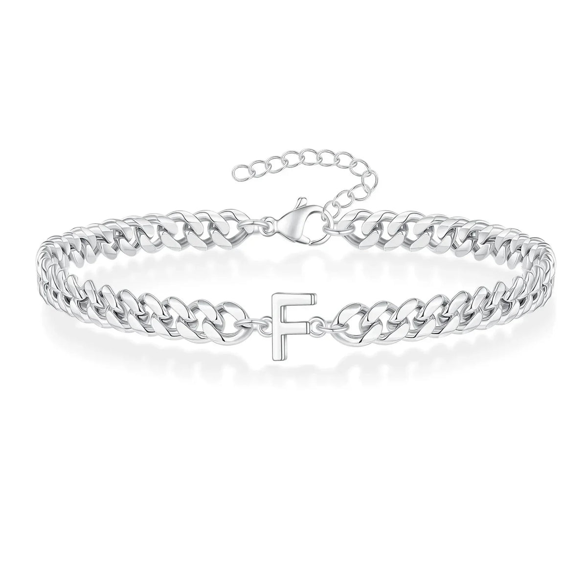 Twisted initial letter bracelet